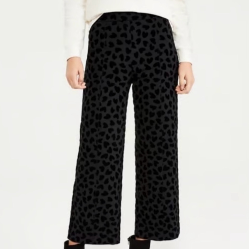 Ann Taylor Velvet Heart Printed High Rise Dress Pants